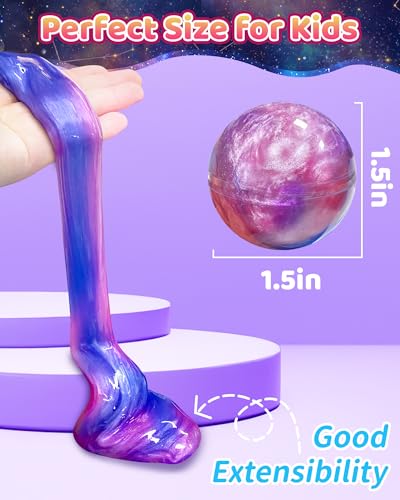 Image of 24 Pack Galaxy Slime Party Favors Classroom Prizes for Kids Teens 4-8, 8-12