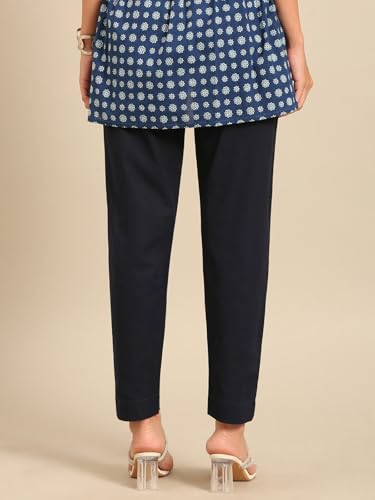 Image of TWIN BIRDS Cotton Pant for Women | 100% Cotton Trousers | Comfortable Straight Fit | Functional Pocket | Daily Ethnic & Casual Wear