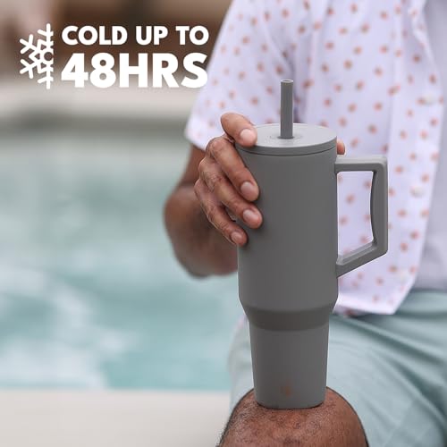 Image of Elemental Spill Proof 40oz Insulated Tumbler with Handle & Straw Travel Mug