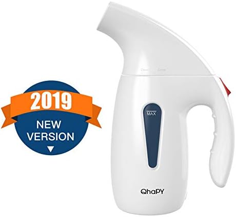 QhaPY Garment Steamer for Clothes, Compact Powerful Portable Handheld Steamer for All Fabrics,Wrinkle Remover/Clean/Sterilize and Defrost,Fast Heat Up,Auto-Off with High Capacity for Home and Travel
