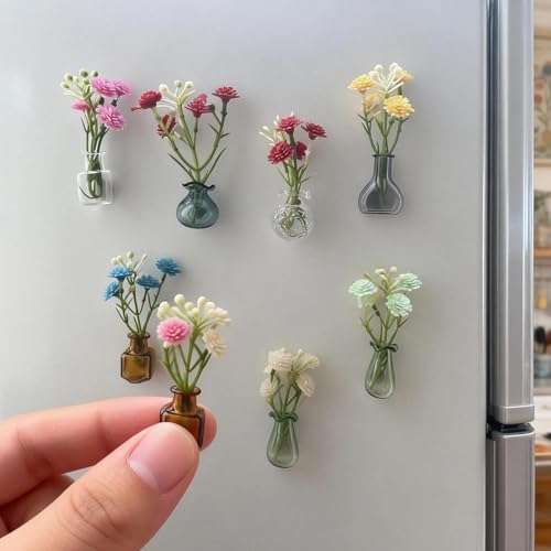 10 mini jarrones magnéticos decorativos miniatura 4