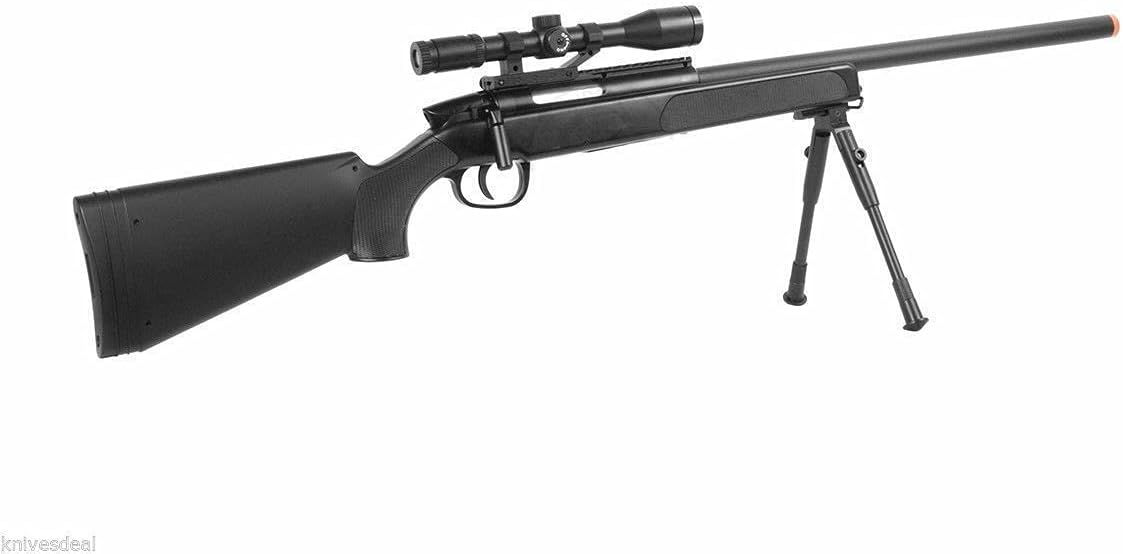 cyma zm51 Spring Airsoft Gun Sniper Rifle fps-400 w/bipod, Scope(Airsoft Gun)