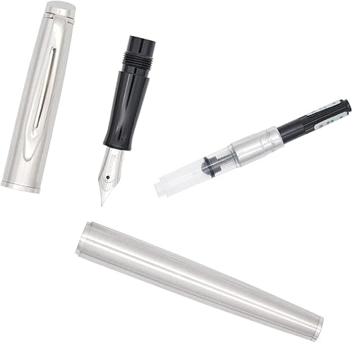 Miniatura 5 de Gullor Pluma estilográfica de plata pura Baoer 717 Pluma estilográfica de punta media