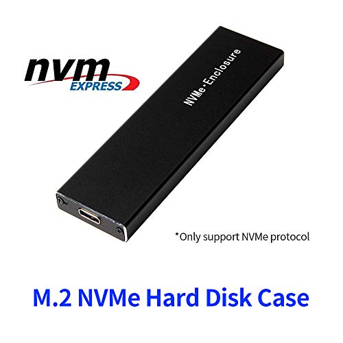 Henniu M.2 NVMe SSD Case NVME SSD Enclosure Type-C Interface M.2 NVMe Hard Disk Case Liga de Alumíni