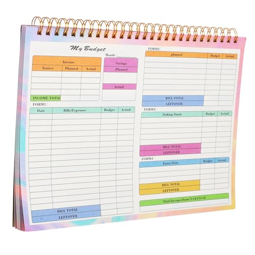 CONGARTENO Financial Planner Ledger Book with Weekly and Daily Expense Tracker Sheets Portable Budget Organizer for Income and Expense Log Household Cash Management Notebook for Home and