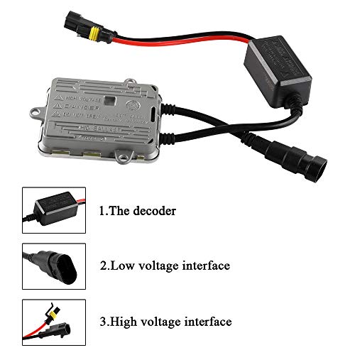 Sidaqi H1 HID Xenon-koplampconversiekit 6000K Twee slanke 55W HID-voorschakelapparaten voor auto High/Dimlicht… - Afbeelding 4