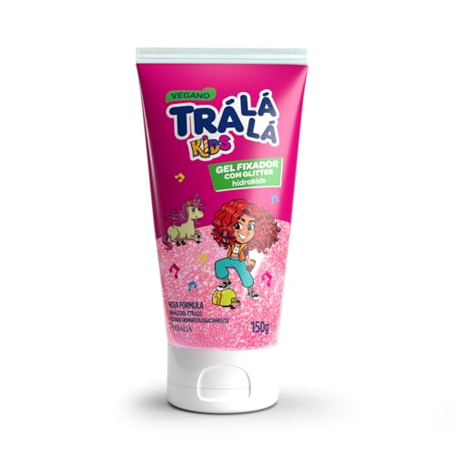 Trá Lá Lá Gel Condicionante Com Glitter Personagem Kids Rosa 150 G