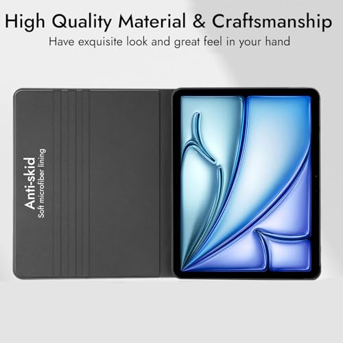 Image of Robustrion Case Cover for iPad Air 11 inch M4 / M3 / M2 (2024 /2025) / iPad Air 5th Generation Cover / 4th Gen 10.9 inch with [Pencil Holder Right Side] [Auto Sleep Wake] Folio Cover Case - Marble Green