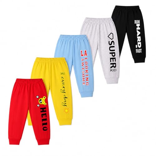 Image of NammaBaby Cotton Pajama Pants with All Over Print for Boys and Girls (Multicolor Designs)(Regular Fit)(Pack of 5)