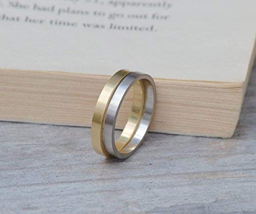 flat platinum wedding band