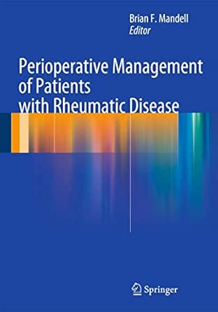 Perioperative Management of Patients with Rheumatic Disease 2012th Edition book cover