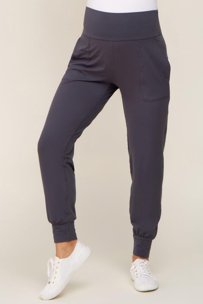 PinkBlush Charcoal Soft Maternity Jogger Pants