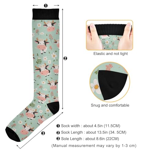 Image of Wusikd Heartbeat Symbol Compression Socks for Women and Men Circulation Black Long Socks for Athletic Running 1