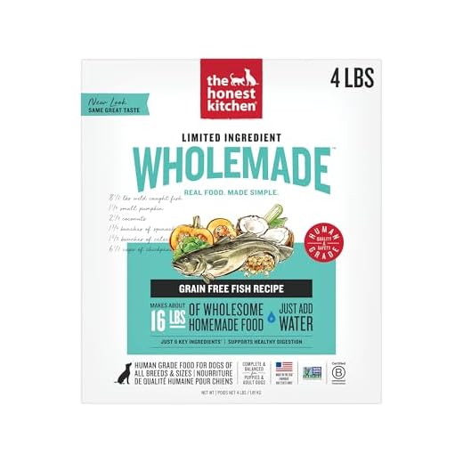 The Honest Kitchen Human Grade Wholemade™ Limited Ingredient Dehydrated Grain Free Fish Dog Food, 4lb