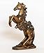 Dalax- 10.5 Inch Stallion Loving/Playing Bronze Color Horse Standing Statue, Rearing Horse Art Figurine Decorative Sculpture Home Decor Accent Piece Horses Figurines Statues