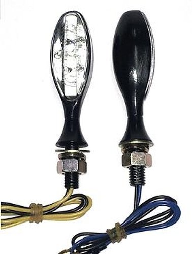 A-pro Intermitentes Moto Clignotants Homologués E8 Tige Courte Universels Chrome