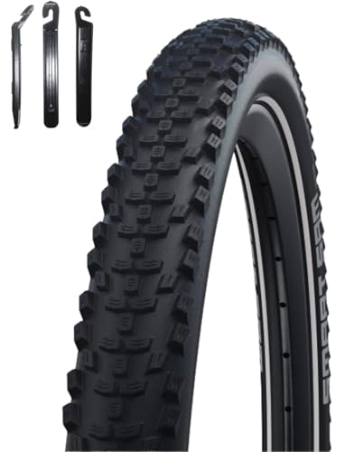 1 x Schwalbe Smart Sam Fahrradreifen Addix DD Performance Line Schwarz/Reflex 65-622 (29 x 2.60) inkl. Reifenheber