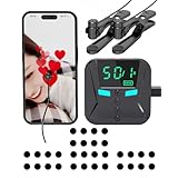 [DoubleQ] X2pro 充電式 自動タップ機 スマホ/TikTok対応 無音設計 150段階周波数調整 バッテリー内蔵 オートクリッカー（iPhone/Android対応/連打速度カスタマイズ可）専用クリップ付属 ナノ粘着シート24枚付き ブラック (（ヘド＋クリップ）x 2付き)