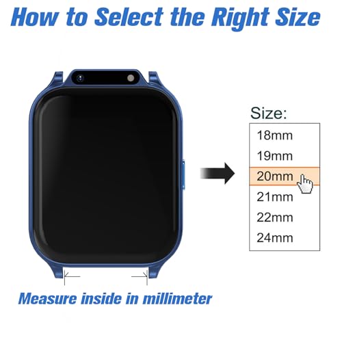 3 Pack de correas de silicona para reloj 20mm miniatura 2