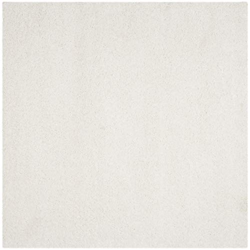 Image of Imra carpet 7 feet by 7 for Living Room Handwoven Fluffy Shag Thickness (210 X 210 cm) Color White
