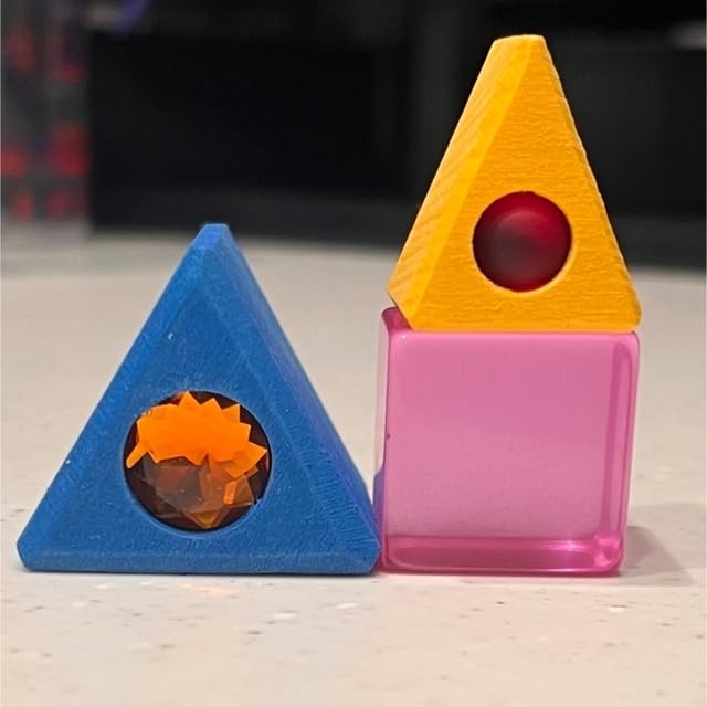 バウシュピール トライアングル大54個 BAUSPIEL 】カラートライアングル ラージ 54pcs ※木製トレー付き