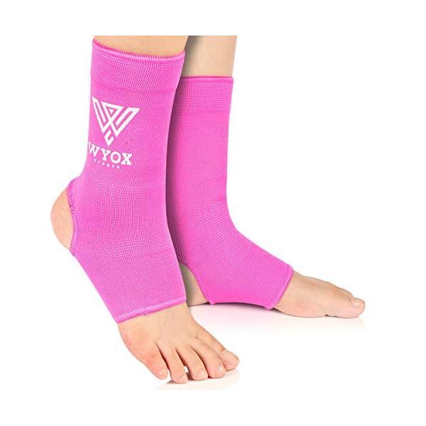 WYOX-Ankle-Wraps-Support-Boxing-Gear-for-Men-Women-Muay-Thai-Ankle-Support-Kickboxing-Wraps-Gym-Ankle-Support-Pair WYOX Ankle Wraps Support Boxing Gear for Men Women Muay Thai Ankle Support Kickboxing Wraps Gym Ankle Support (Pair) (Pink, L/XL (Women 7.0-10.5/ Men 6.0-9.5))
