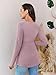 Womens Maternity Tops Casual Long Sleeve V Neck Ribbed Knit 2024 Fall Pregnancy Breastfeeding Shirts Dark Pink M