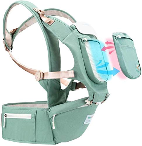 NJ Four Seasons Universele multifunctionele babydrager ergonomische babydrager afneembare achterwand roze - Image 3