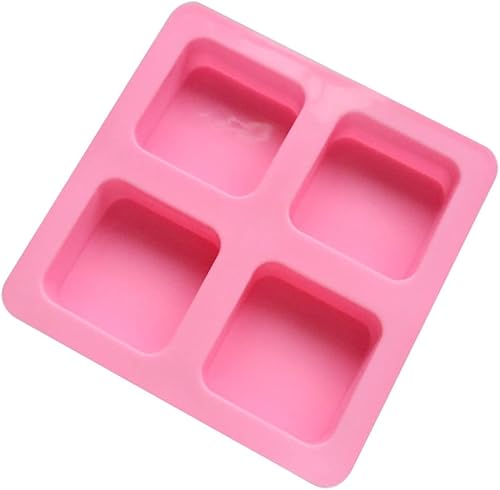 Miniatura 2 de Molde de silicona para brownies, molde cuadrado antiadherente de 4 cavidades, molde de caramelo de chocolate, molde de mousse para hornear, moldes