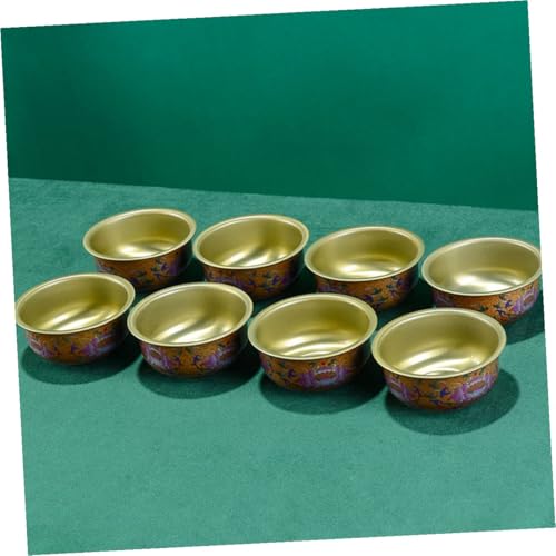 Cuenco de agua budista PRETYZOOM para altar con 28 piezas de vasos rituales 6