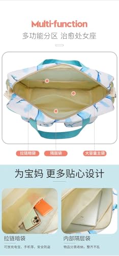 New large-capacity diaper pad and bottle messenger bag, multi-functional one-shoulder messenger bag for mothers3