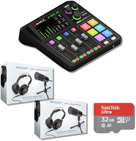 Rode RODECaster Duo Integrated Audio Production Studio with 2x Zo...