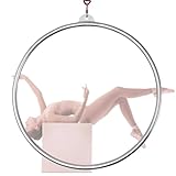 ▶ LARGEMENT APPLICABLE: L'anneau de danse aérienne est idéal pour les acrobates aériens à la maison, à la salle de sport, au studio de danse et dans les lieux de spectacle. Ceci est spécialement conçu pour les amateurs de yoga, de gymnastique et d’acrobatie.