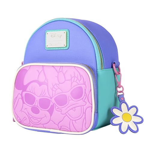 Image of Loungefly Disney Daisy Duck & Minnie Mouse Mini Convertible Backpack