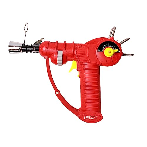 THiCket Raygun Torch Lighter, with Adjustable Flame and Safety Lock (Red)