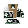 Lot de 12 cartons d’invitation pour 7e anniversaire d’enfant – 7e anniversaire garçon – Football – 12 enveloppes – 12…
