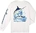 Guy Harvey Marlin Boat Long Sleeve Shirt - White - XL