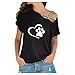 Produktbild NPRADLA Basic T Shirt Sommer Damen Frauen Liebe Druck Brief Kurzarm Bluse Tops