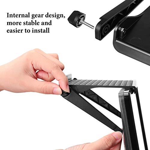 2 Pieces Tv Top Shelf Screen Shelf Adjustable Monitor Top Shelf Tv Top Storage Bracket Computer Screen Shelf For Cellphone Stand, Media Boxes, Game Console, Router And Home (Black, 8.5 X 4.5 Inch) #TOP3