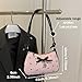 Imagen de KASESSS Bolso Bandolera Mujer Niña Dulce Bolso de Hombro Mujer con Patrón de Lazo Bolso de Mano de Mujer Y2k Moda Bolsos de Hombro Elegante Bolsos para Mujeres Niña para Compras Viaje