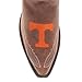 Vaccari Women's Naomi Genuine Leather TN Volunteers Embroidery Snip Toe Cowgirl Boots - Mocha - 9.5 B