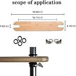 Repose-pieds en bois de bambou naturel réglable non glissant pour bébé repose-chaussons en bois haute chaise avec 4 Anneaux en caoutchouc, Compatible avec Antilope IKEA Accessoires pour chaise haute
