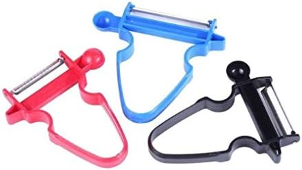 St@llion Magic Trio Peeler Vegetable and Fruit Peeler Slicer Salad Cutter Shredder Julienne Zester Veg (Pack of 3 Mixed Colour)