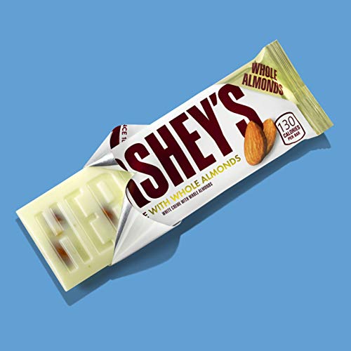Hershey's White Creme With Whole Almonds King Size Candy, Individually Wrapped, 2.6 Oz Bars (18 Count) #TOP3