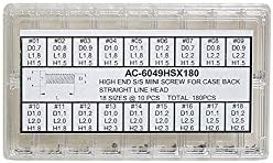 Amazon 時計用部品 合せ用 裏ブタマイナスネジセット Ss 18サイズ全180個 De 6049hsx180 工具 清掃用品 腕時計 通販