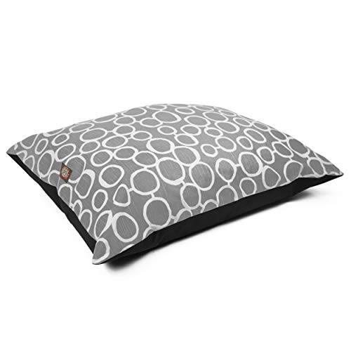 Image of Majestic Pet Rectangle Medium Dog Bed Washable - Non Slip Comfy Pet Bed - Dog Crate Bed Super Value Pillow Dog Bed - Dog Kennel Bed for Sleeping - Dog Bed Medium Breed 35 x 28 Inch - Fusion Gray