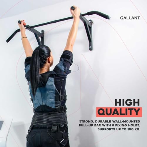 Gallant Pull Up Bar Wall Mounted - Chin Up Fitness Station With Foam Padded Hand Grips For Extra Comfort - Home Gym Equipment Training Exercise Bars -Full Strength workout - Image 4