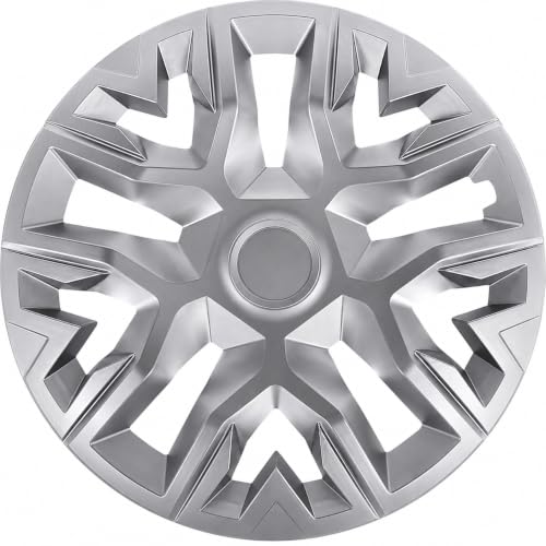 NRM The Best Argento Copricerchi 14 pollici per cerchi in acciaio | Coprimozzo decorativi 14" set da 4 Argento