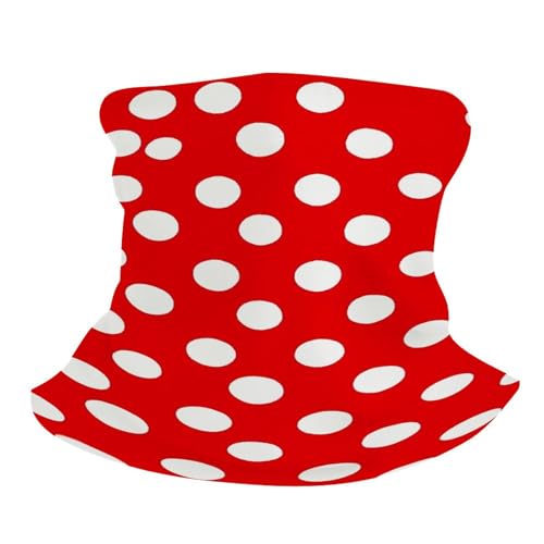 Balaclava de Cuello Resistente al Viento con Máscara Facial Transpirable Roja y Blanca con Puntos para Mujeres y Hombres, Accesorio para Senderismo, Pesca, Ciclismo y Actividades al Aire Libre miniatura 2