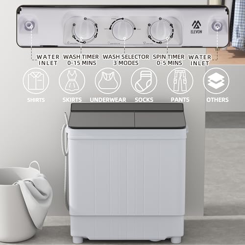 Elevon QD-EL-PWM.-1 Portable, 17.6Lbs Mini Compact Laundry thumb #1